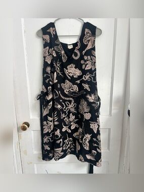 Field Day Art to Wear Whimsy Woodland Wonder Sleeveless tie side lagenlook top